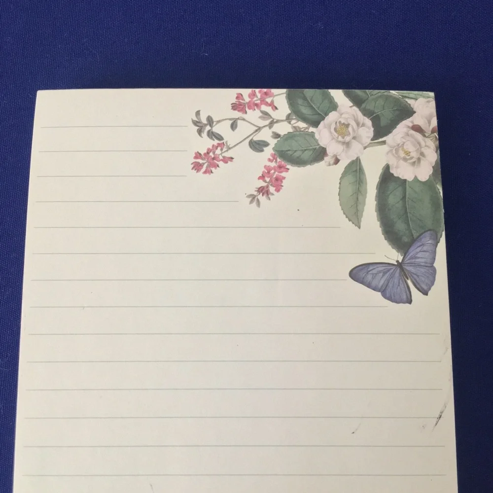 Butterfly and Flower Notepad